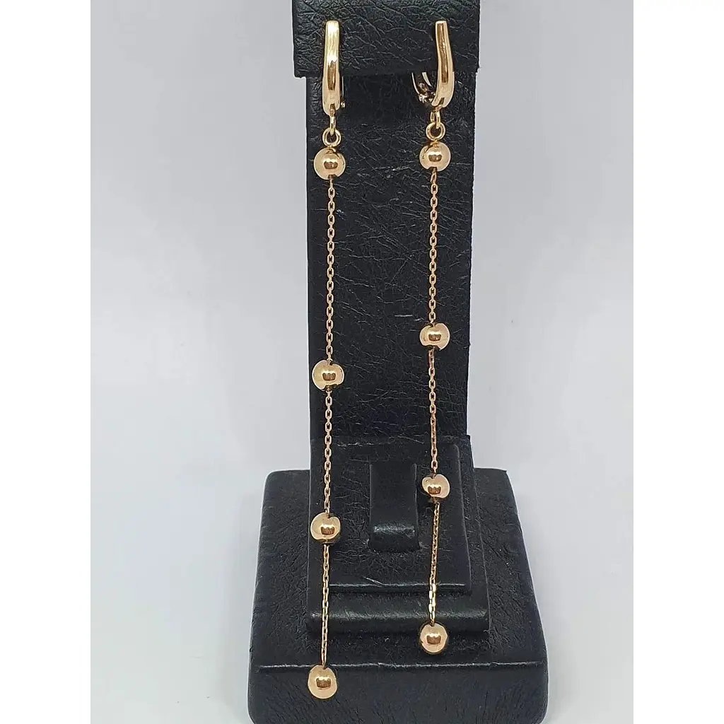 Золоті сережки-підвіски Favoritum. 210166 - фото 3