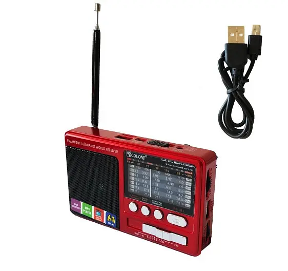 Портативный радиоприемник Golon RX 181 красный - фото 2