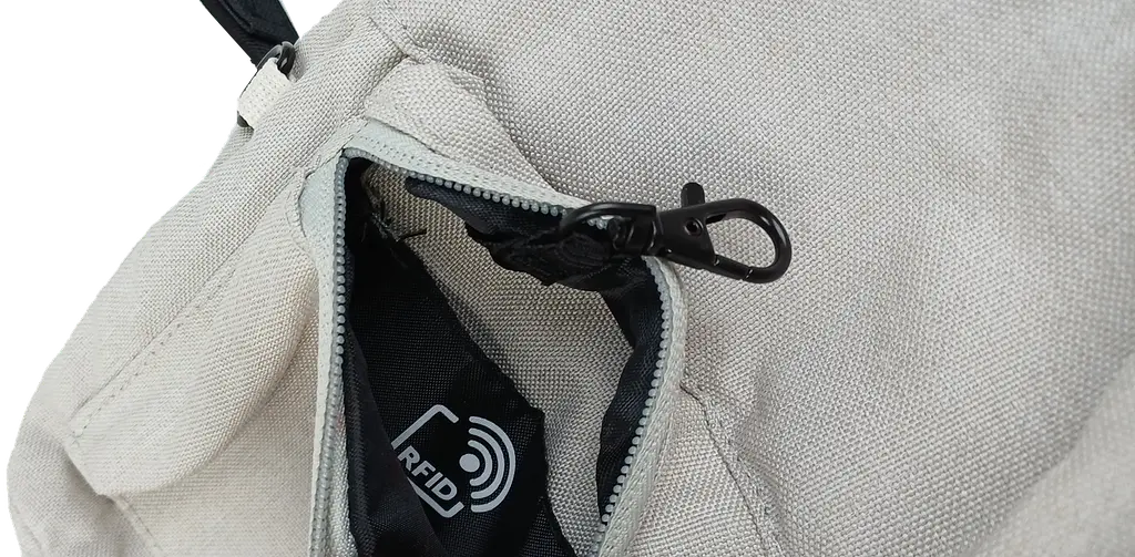 Рюкзак маленький жіночий 3L LS Антизлодій з RFid Світло-сірий - фото 8