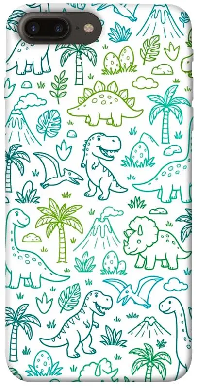 TPU чохол Demsky Dino pattern для Apple iPhone 7 plus / 8 plus (5.5")