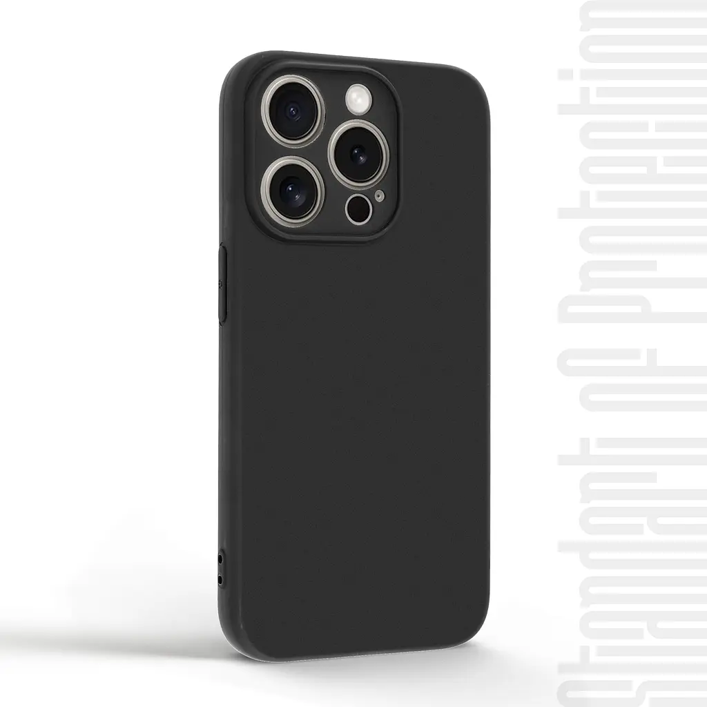 Чехол-накладка для смартфона Apple iPhone 15 Pro противоударный, силиконовый, термополиуретановый (ТПУ), с защитой камеры и корпуса, черный, защита всего корпуса, ArmorStandart (ARM68247) - фото 2