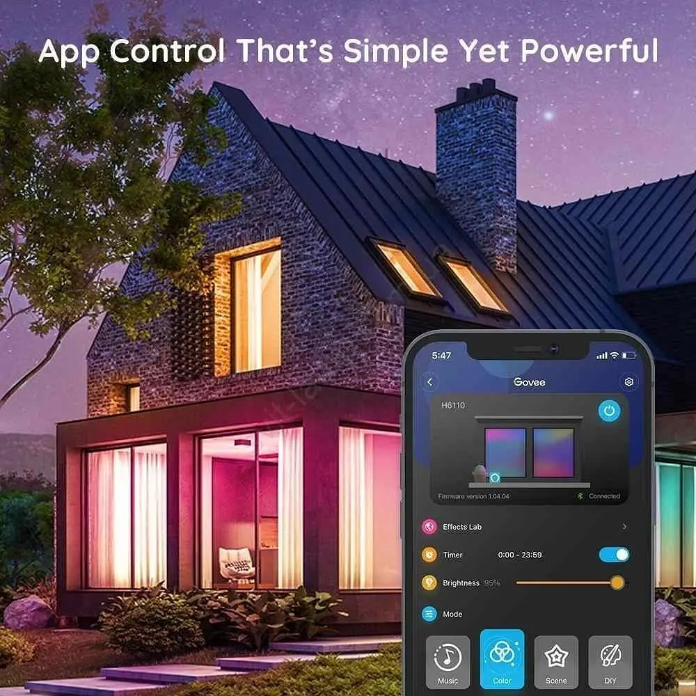 Умная светодиодная лента Govee H615A RGB Smart Wi-Fi + Bluetooth LED Strip Lights с микрофоном 5 м - фото 3
