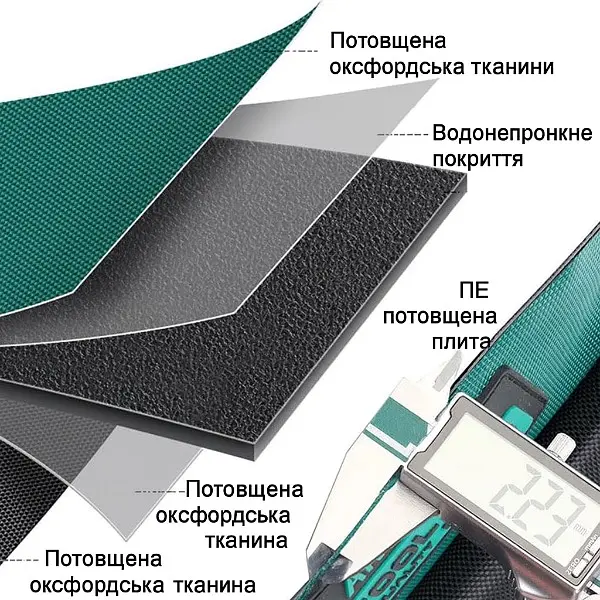 Посилена сумка для зберігання та перенесення інструментів 23 дюйми (52х29х33см) 50 літрів - фото 9