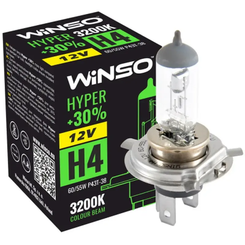 Автолампа WINSO H4 HYPER +30 60/55W (712400) - фото 2