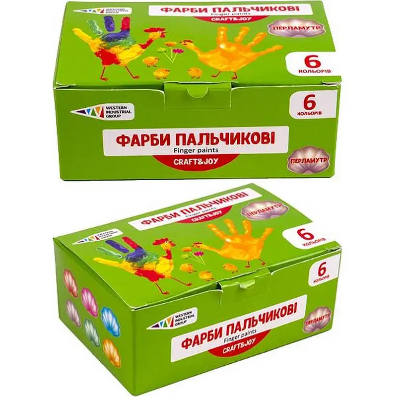 Дитячі пальчикові фарби Gamma "Перламутр" 322074/Cr 6 кольорів по 40 мл - фото 5