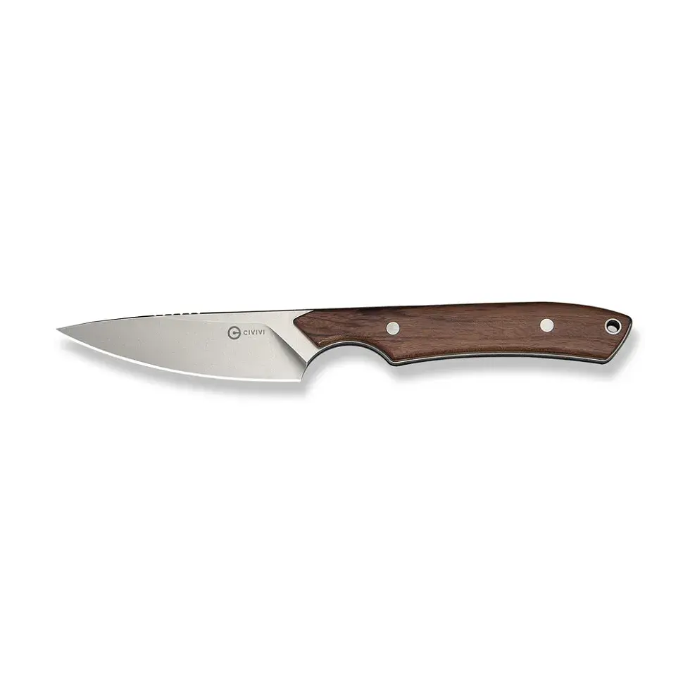 Ніж фіксований кишеньковий Civivi High Grass Field Knife (7,4 см) 14C28N / Wood дерево з чохлом - фото 2