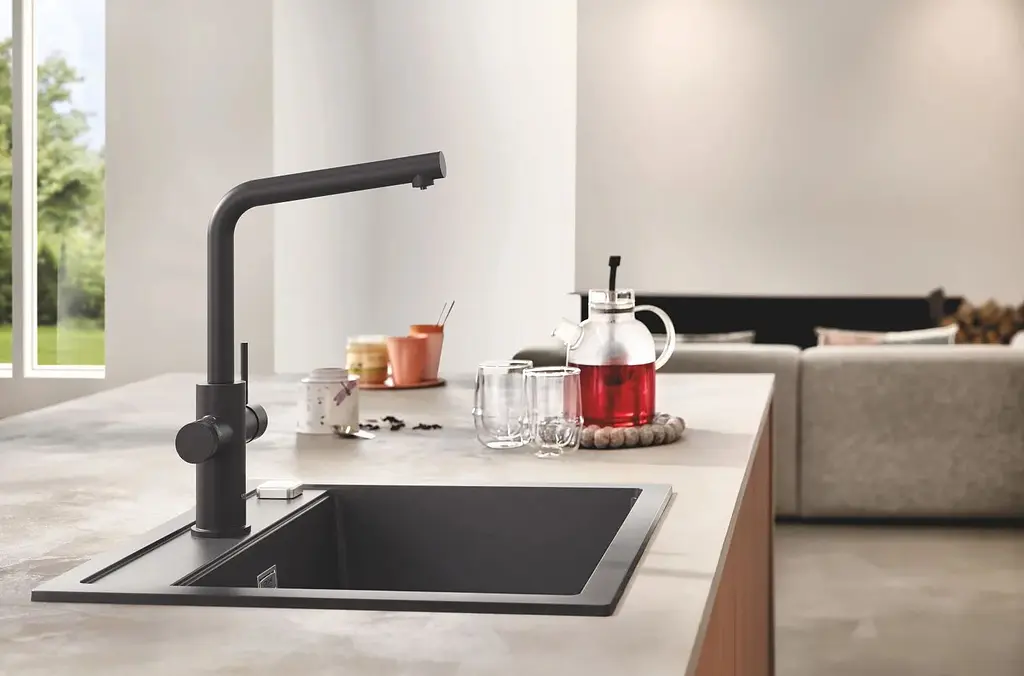 Кухонна мийка Grohe K700 из композита 31651AT0, Сірий - фото 6