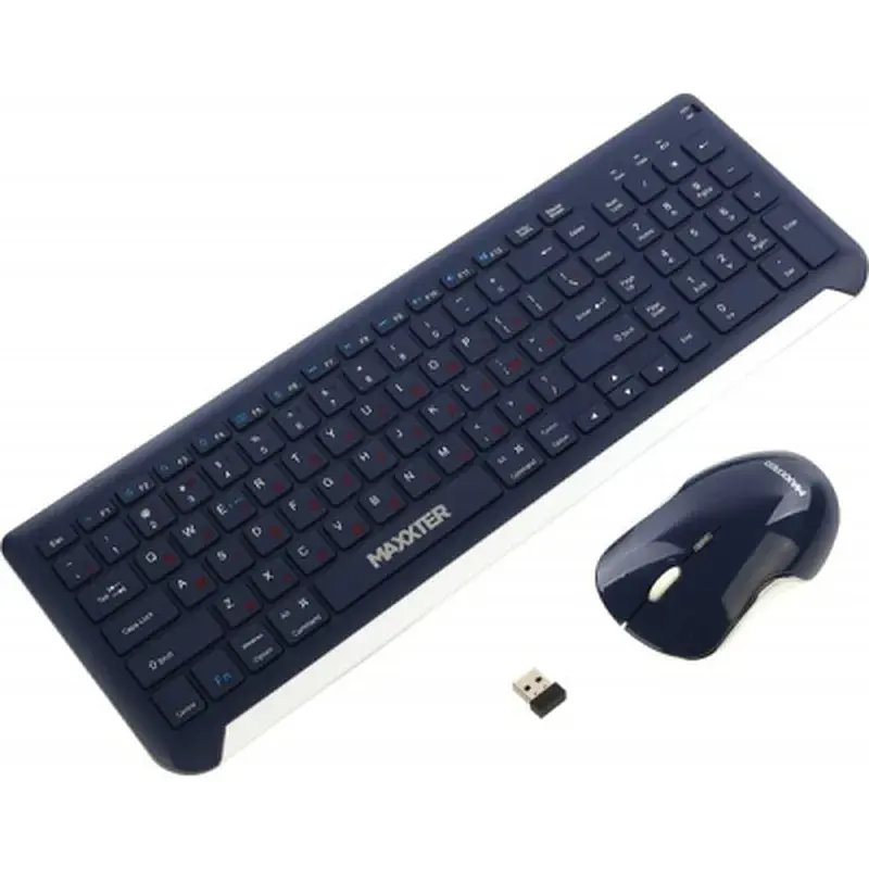 Комплект Maxxter KMS-WCM-01BL-UA Wireless UA Blue (KMS-WCM-01BL-UA) - фото 2