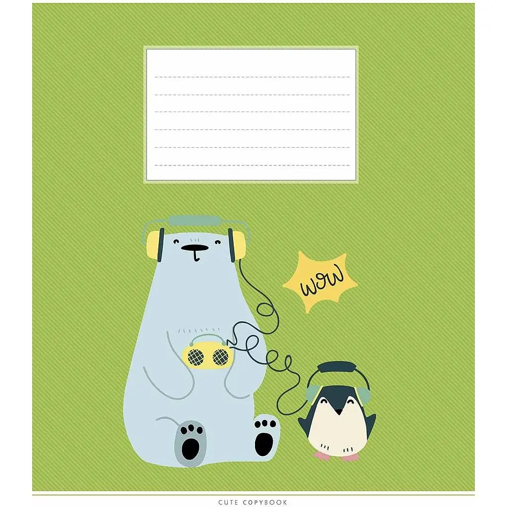 Зошит учнівський Школярик Cute copybook, в косу лінію, 12 аркушів, ВД-лак, 30 шт. (012-3212C) - фото 4