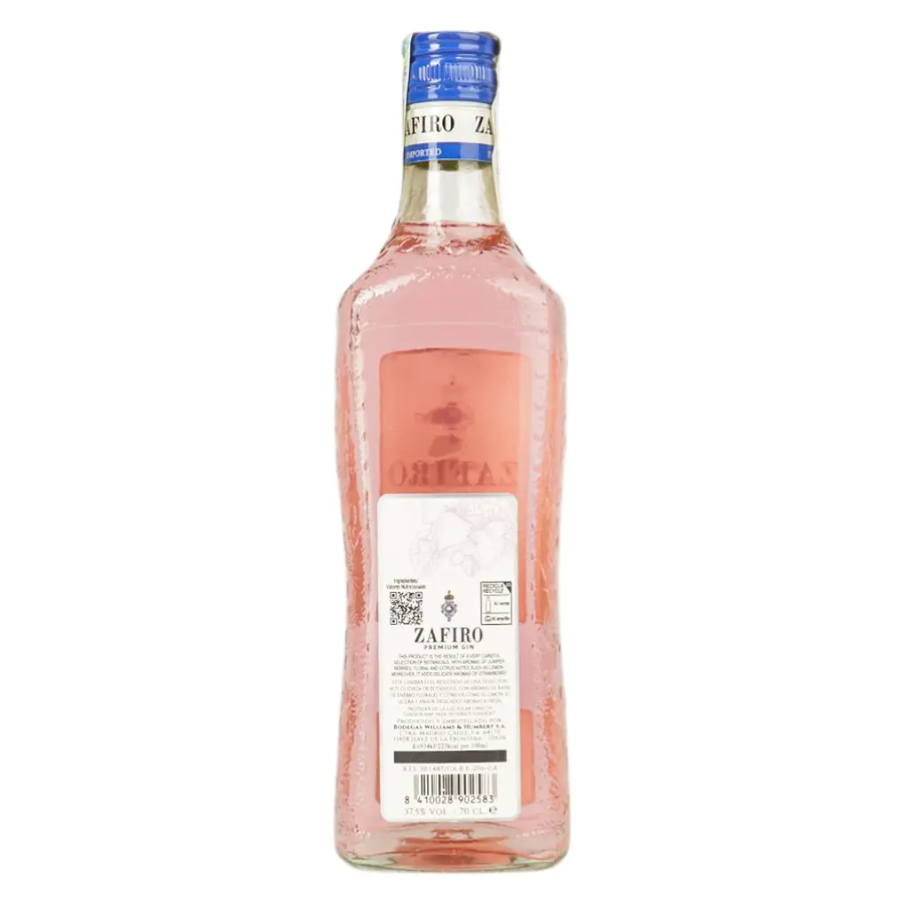 Джин Zafiro Strawberry 37.5% 0.7л - фото 2