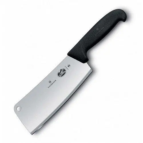 Кухонний ніж Victorinox Fibrox Cleaver лезо 18см великий для м'яса з чорн. ручкою