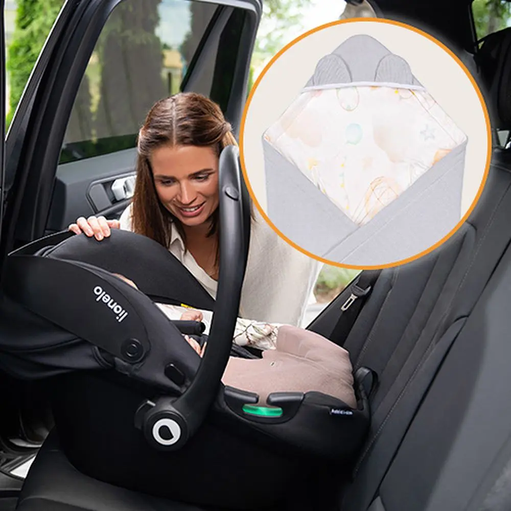 Ковдра для люльки Lionelo Travel Swaddle Blanket grey ballon (LO-TRAVEL SWADDLE BLANKET GREY BALLOON) - фото 8