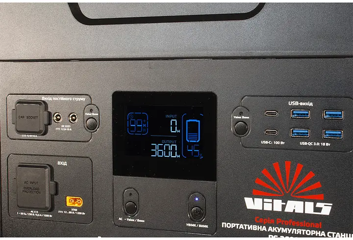 Портативная аккумуляторная станция Vitals Professional PS 3600qc (217493) - фото 2