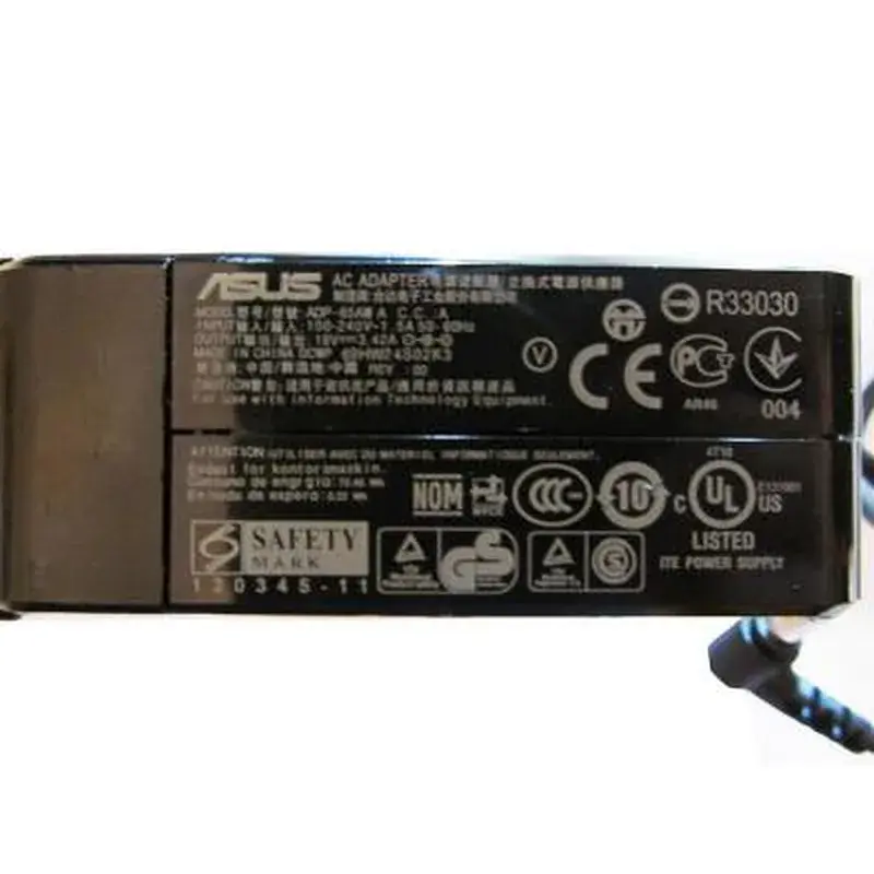Блок живлення для ноутбука ASUS 65W 19V, 3.42A, роз'єм 5.5/2.5, квадратний (ADP-65AW A / A40139) - фото 2