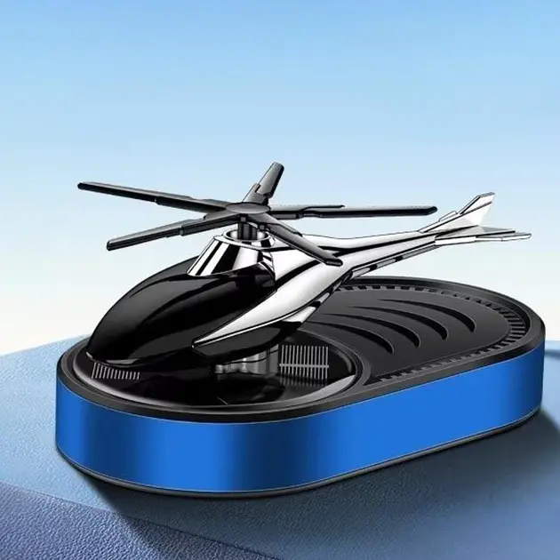 Ароматизатор автомобільний Вертоліт на сонячній батареї (Сірий) - фото 3