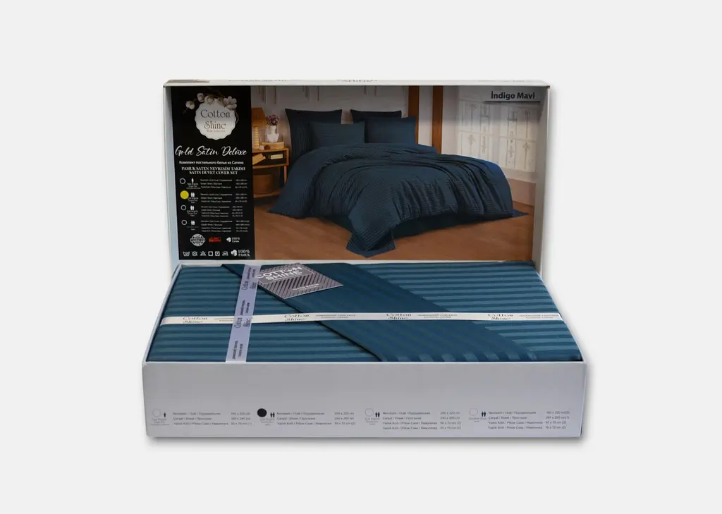 Постільна білизна Indigo Mavi Сатин-Stripe Cotton Shine pbe0052030 - фото 2