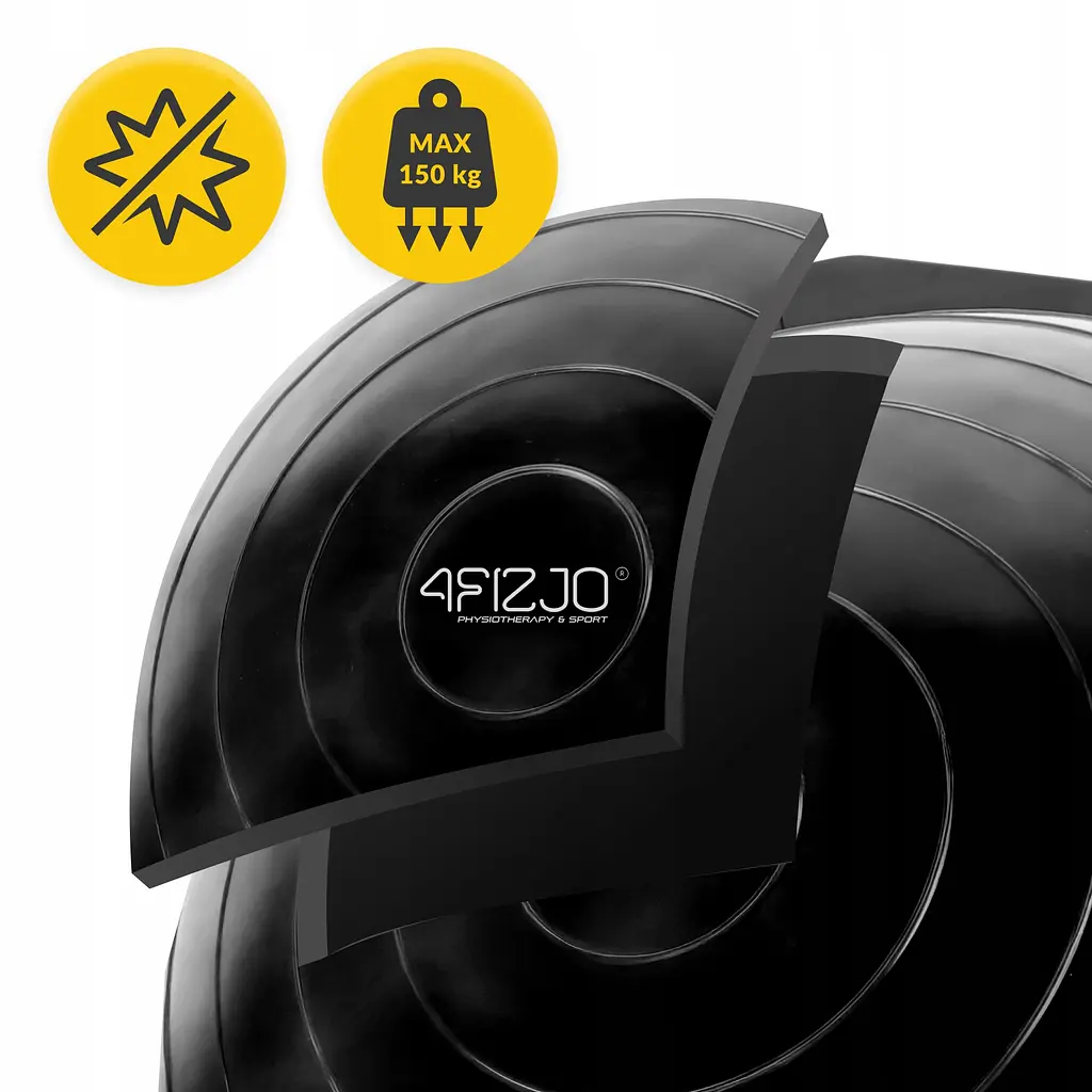 Балансировочная платформа 4FIZJO Bosu Ball 60 см Black (P-5905973402446) - фото 7