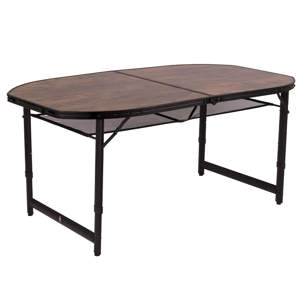 Стіл Bo-Camp Woodbine Oval 150x80 cm Black/Wood look (1404230) - фото 2