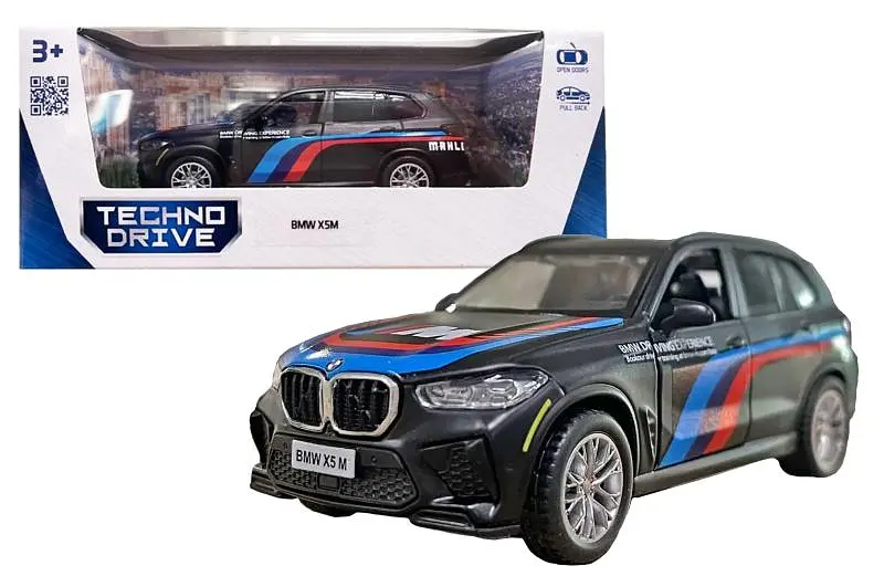 Іграшкова машинка позашляховик BMW X5M TechnoDrive чорний колір