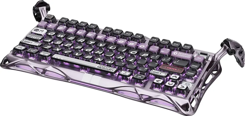 Клавіатура GravaStar Mercury V75 Pro 80keys Gateron Jade Gaming 8K USB-A RGB Iron Purple (GSV75PRO_PL) - фото 2