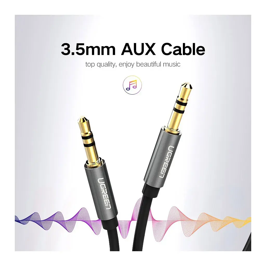 Кабель мультимедійний 3.5mm M to 3.5mm M 3.0m AV119 black Ugreen (10736) - фото 4