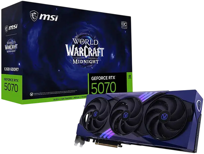 Відеокарта GeForce RTX 5070 12GB MSI (RTX 5070 12G World of Warcraft MIDNIGHT VOID EDITION OC) - фото 4