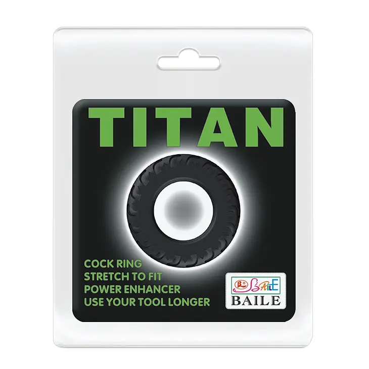 Ерекційне кільце Titan Cock Ring чорне - фото 2
