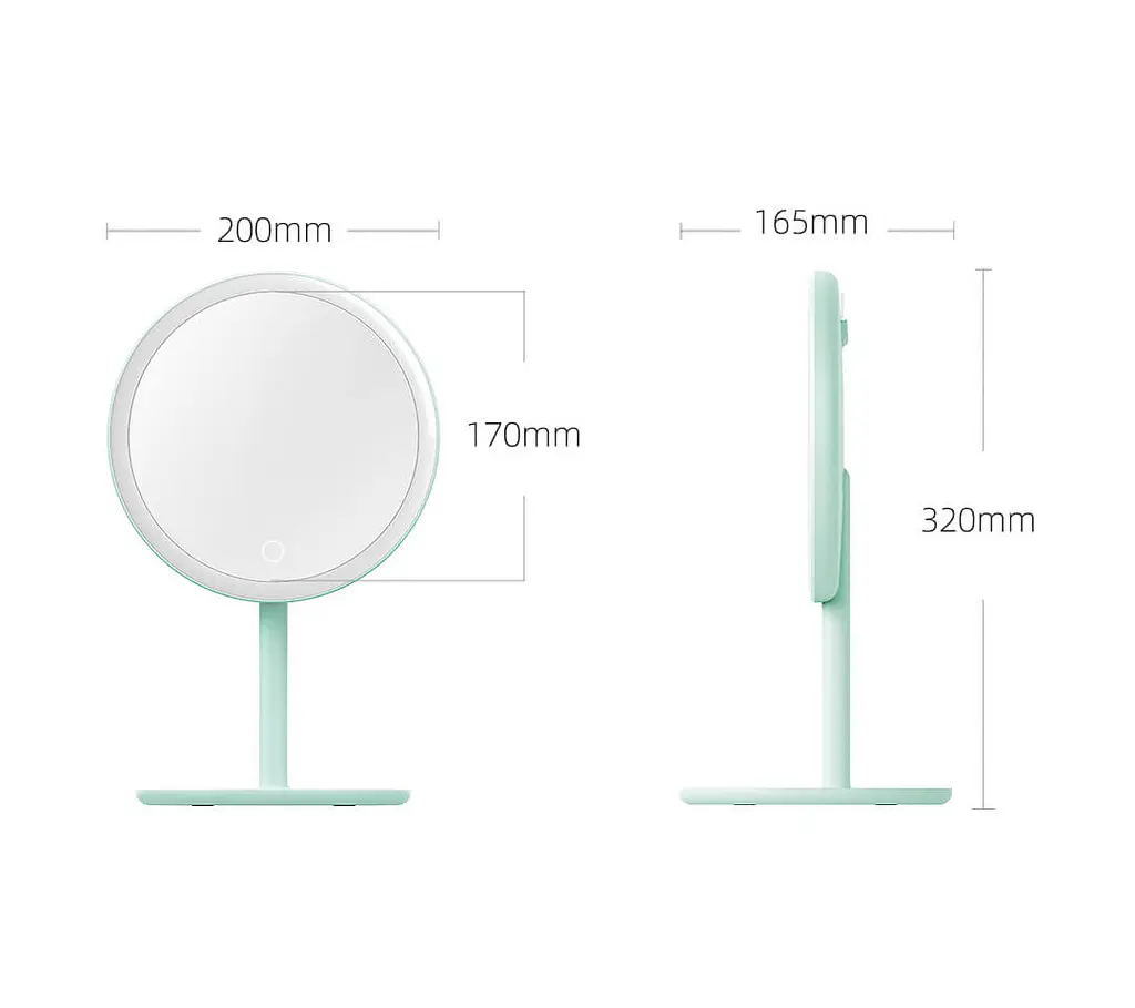 Дзеркало для макіяжу з LED підсвічуванням Xiaomi DOCO Pro 6.7" (M002) Pink - фото 3