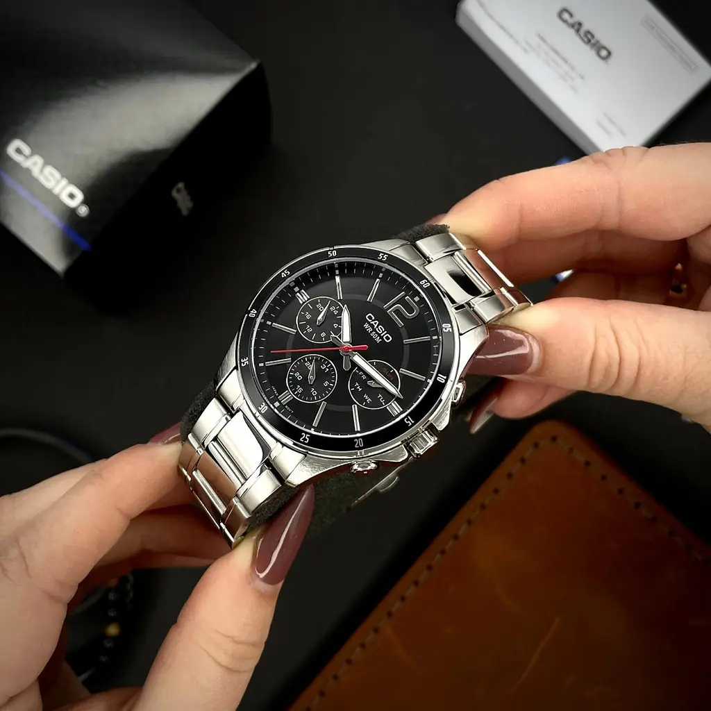 Чоловічий годинник Casio MTP-1374D-1A Сріблястий ( AT1141-0315 ) - фото 5