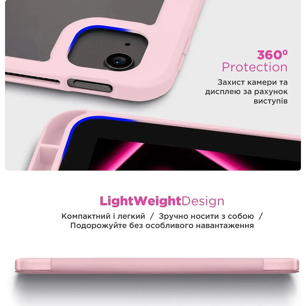 Чохол-книжка ArmorStandart Y-Type PEN для Apple iPad 10th Gen 10.9` (2022)/iPad 11 (2025) Pink (ARM77505) [133703] - фото 7