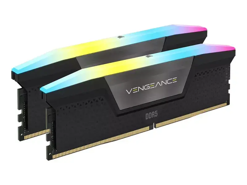Пам'ять для настільних комп'ютерів Corsair 64 GB (2x32 GB) DDR5 6400 MHz Vengeance RGB Black (CMH64GX5M2Y6400C32) - фото 2