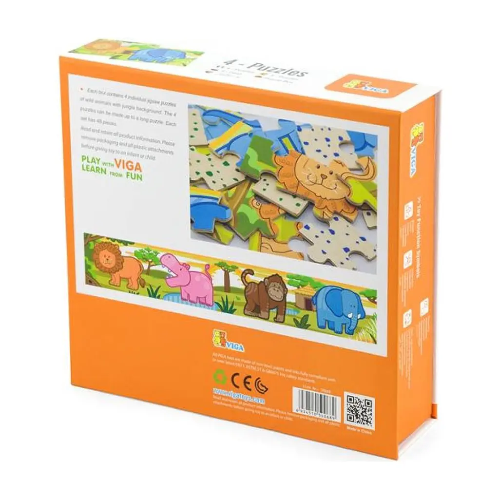 Пазл Viga Toys Джунглі, 48 елементів (50068) - фото 3