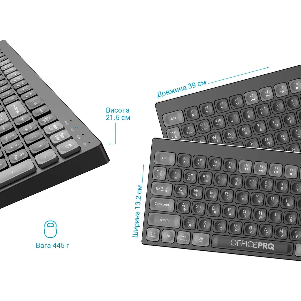 Клавіатура OfficePro SK985B Black [128852] - фото 10
