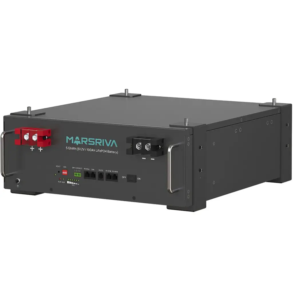 Акумуляторна батарея Marsriva LiFePO4, 51.2V/100Ah, 5.22KWH RT, монтаж в стійку (MR-LFP5.12-LRT) - фото 6