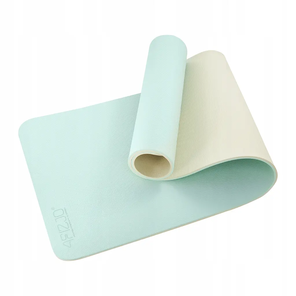 Килимок (мат) спортивний 4FIZJO TPE 180 x 60 x 0.6 см для йоги та фітнесу Mint/Grey (P-5907739317070) - фото 11