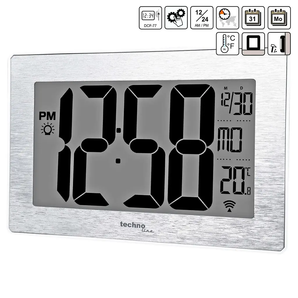 Настінний годинник Technoline WS8019 Silver (WS8019) - фото 4