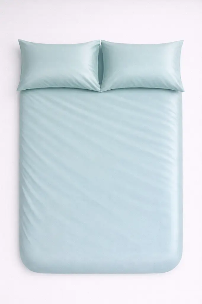 Комплект наволочок Ecotton 70х70 см із сатину 2 шт (арт. 15-5205 Aqua Grey) світло-голубой (24748) - фото 3