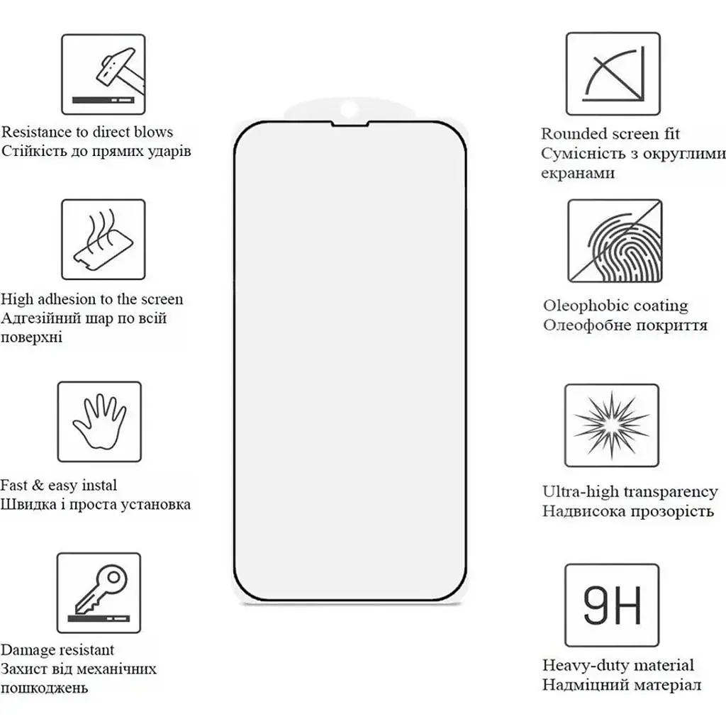 Скло захисне Drobak Ceramics Xiaomi Redmi Note 13 / Poco X6 Pro / Poco X6 5G Poco M6 Pro 4G (595968) - фото 2