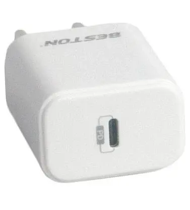 Мережевий зарядний пристрій Beston, White, 1xUSB-C, 12V/1.5A (AAC1847) - фото 5