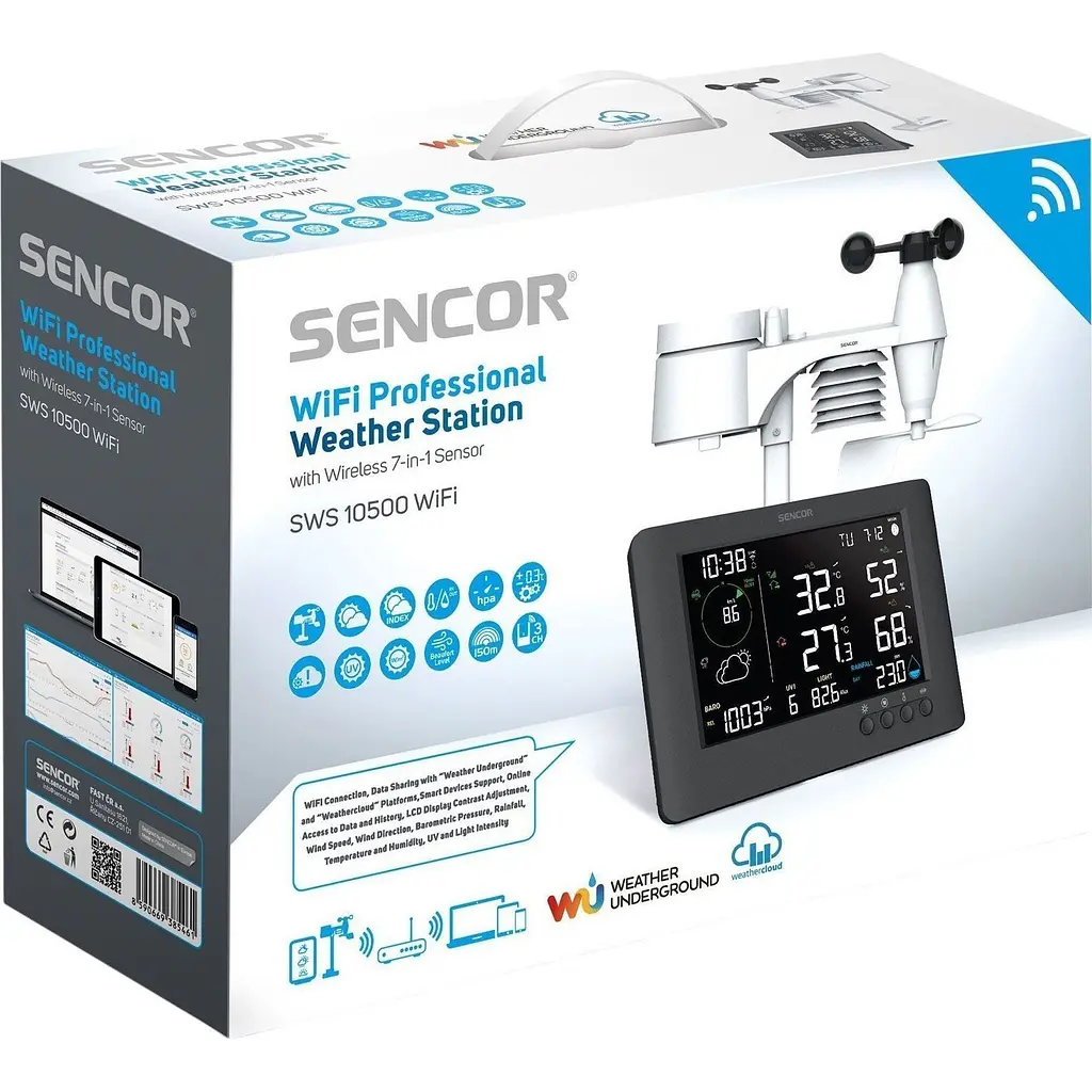 Умная метеостанция Sencor SWS 10500 WIFI [150864] - фото 10