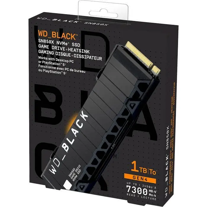 Накопитель SSD NVME WD Black SN850X 1TB (WDS100T2XHE) с радиатором - фото 4