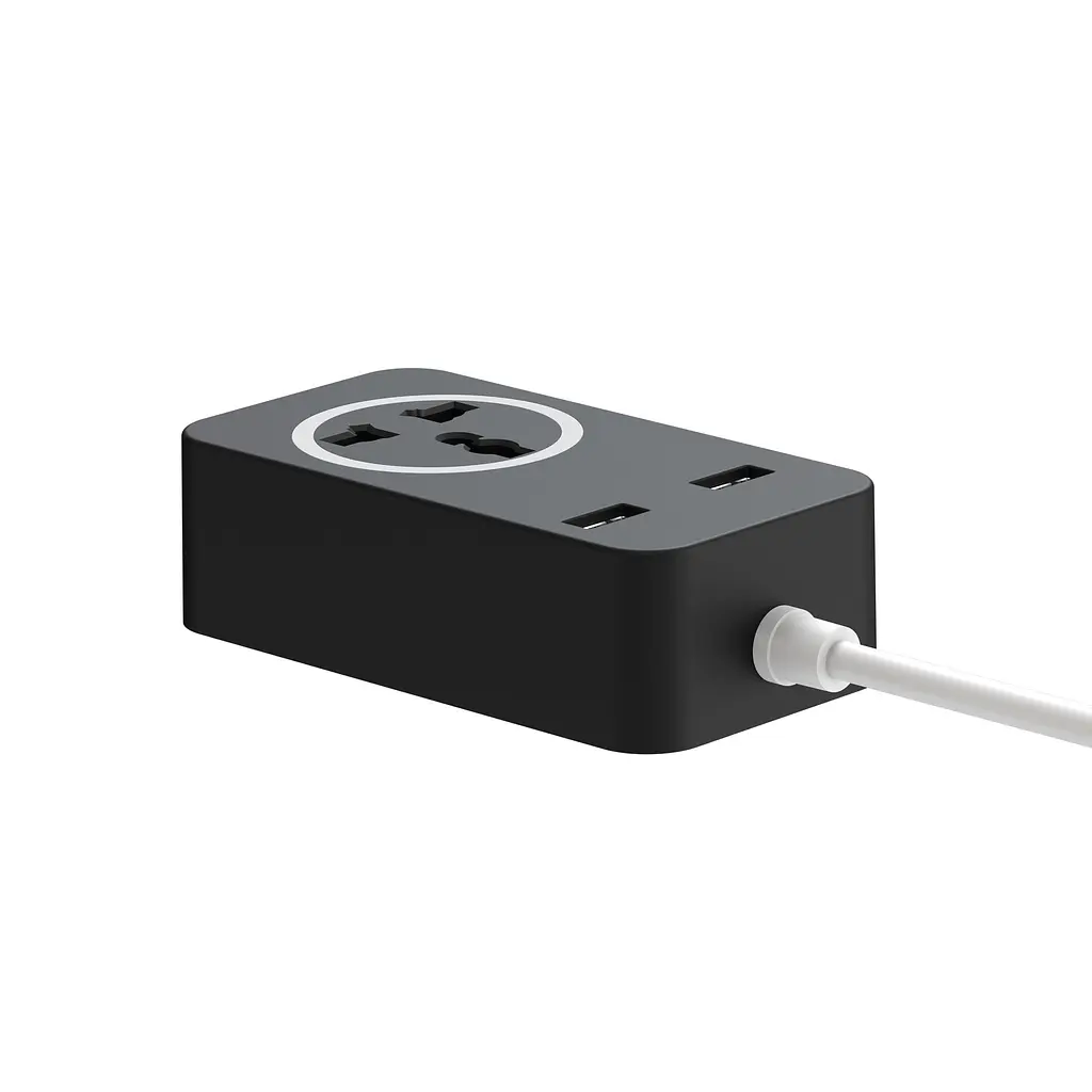 Мережевий фільтр XO WL03 2USB / 1 Outlet / 10A [Black] [68807] - фото 2
