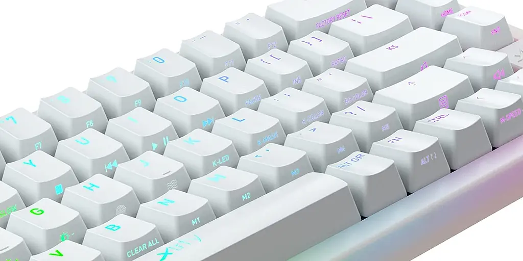 Клавіатура механічна K5 68Key, Kailh Red, USB-A, EN/UA, Hot-swap, RGB, біла Cherry Xtrfy teh0013856 - фото 10
