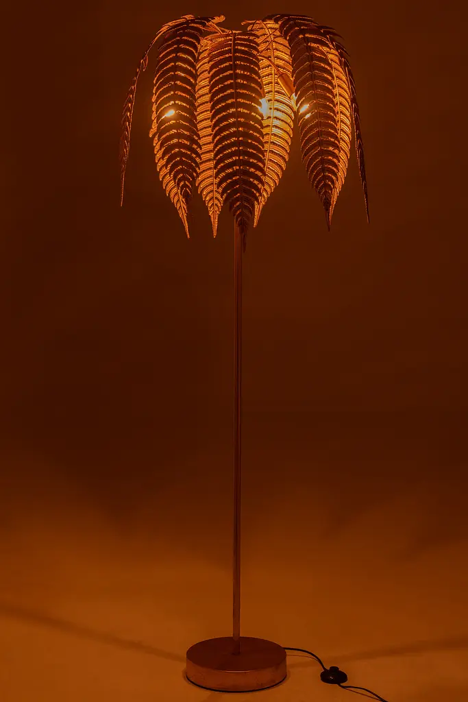 Лампа напольная J-line металлическая с листьями высота 166 см - фото 7