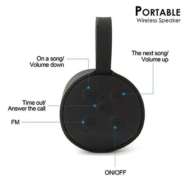 Портативна Bluetooth колонка бездротова переносна колонка з вологозахистом бумбокс UKC TG-113 синя - фото 7