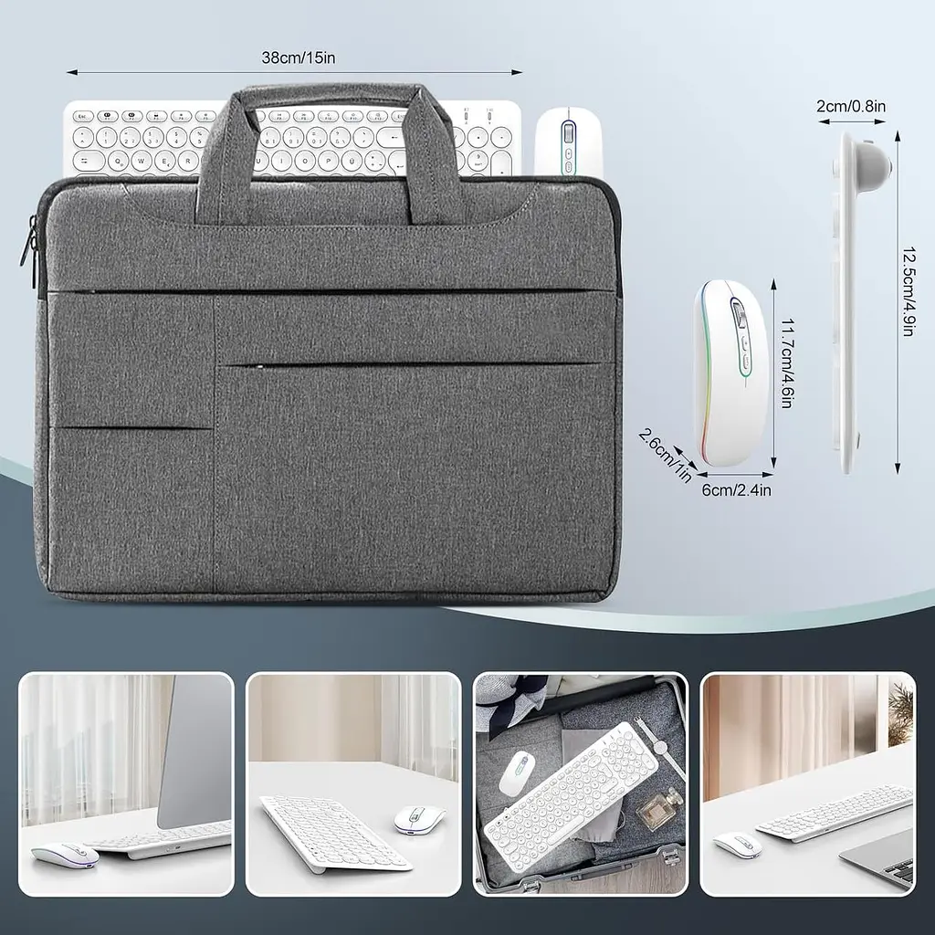 Комплект PINKCAT: бездротова клавіатура та миша Bluetooth/2.4G, акумуляторні - фото 4