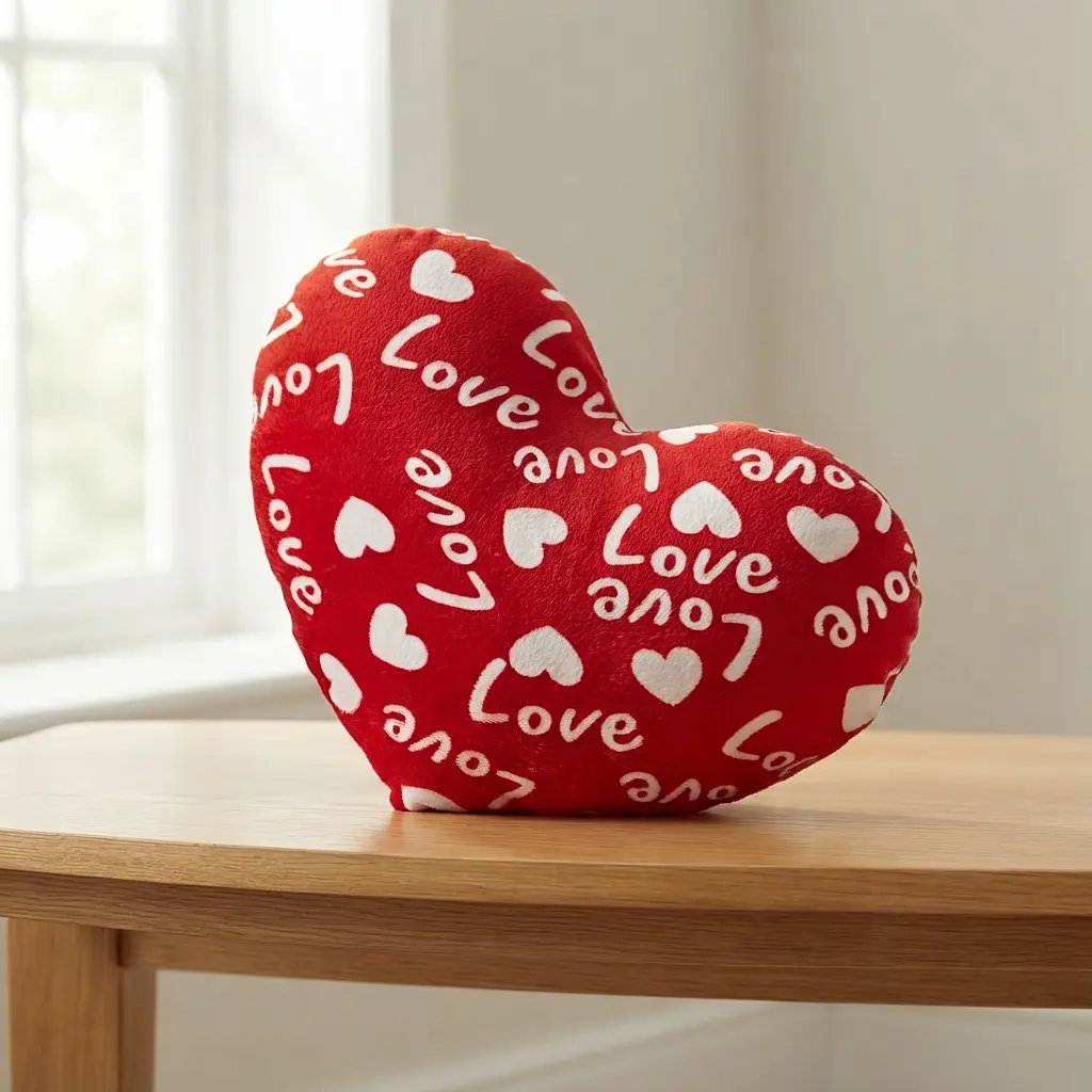 Дитяча м’яконабивна іграшка плюшева "Серце LOVE" HL-L 40 см м'яка іграшка подушка сердечко із плюшу та гіпоалергенних і екологічних матеріалів для дітей та дорослих Червоний - фото 2