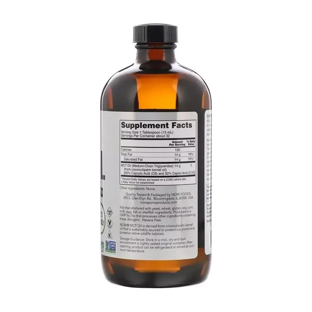 Трави Now Foods Олія МСТ, MCT Oil, Без Смаку, 473 мл (NOW-02211) - фото 2