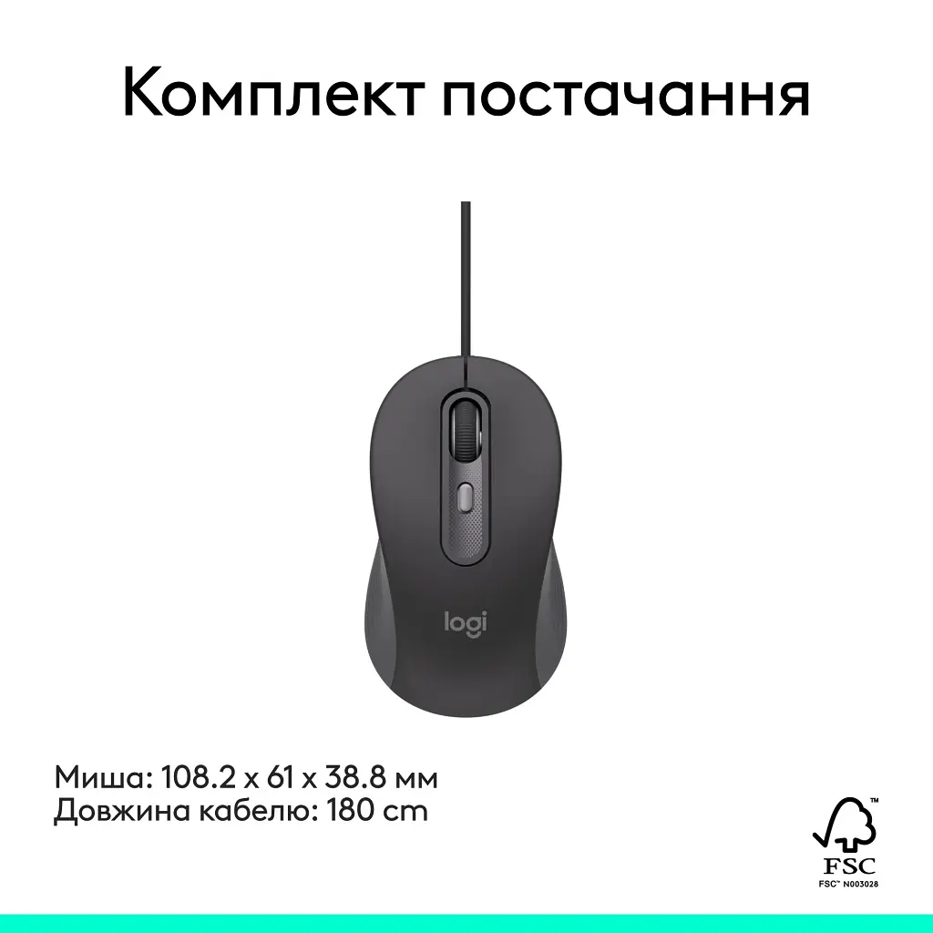 Мишка Logitech Signature M520 for Business USB-C Graphite (910-007511) - фото 9
