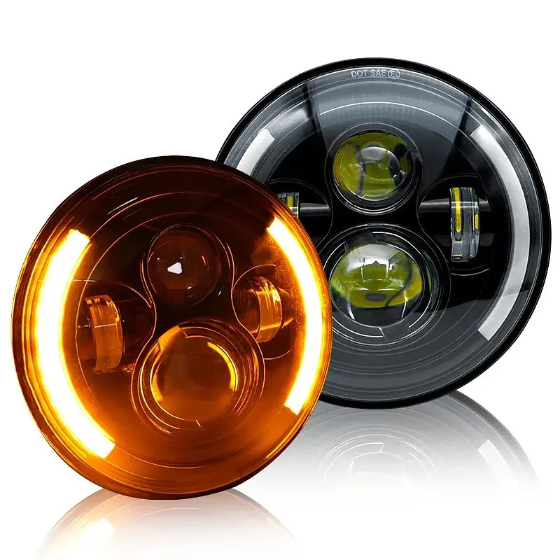 Фара LED ВАЗ 2101 2121 ГАЗ КАМАЗ УАЗ іномарки 7" (d=178 мм) 60W (ближній+далекий+ходові вогні) - фото 4